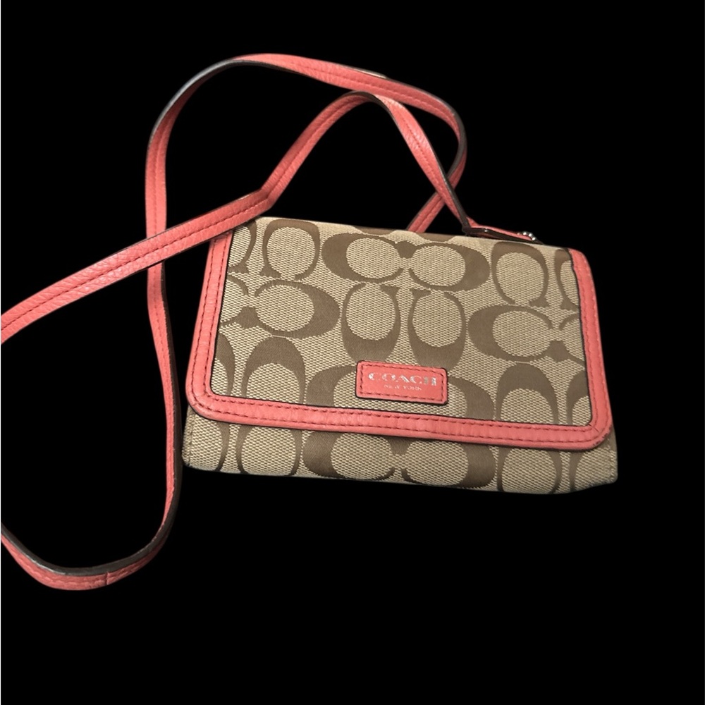 Coach Avery Coral Mini Crossbody EUC